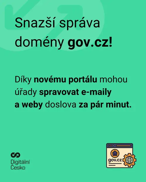 Správa jednotné domény gov.cz je teď mnohem jednodušší! Díky novému …
